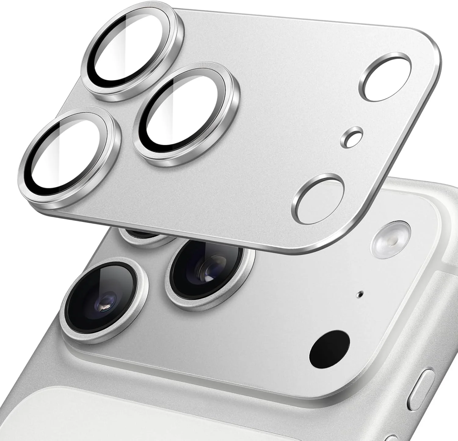 Kameraschutz für iPhone 17 Pro Max – 9H Glas, Silber